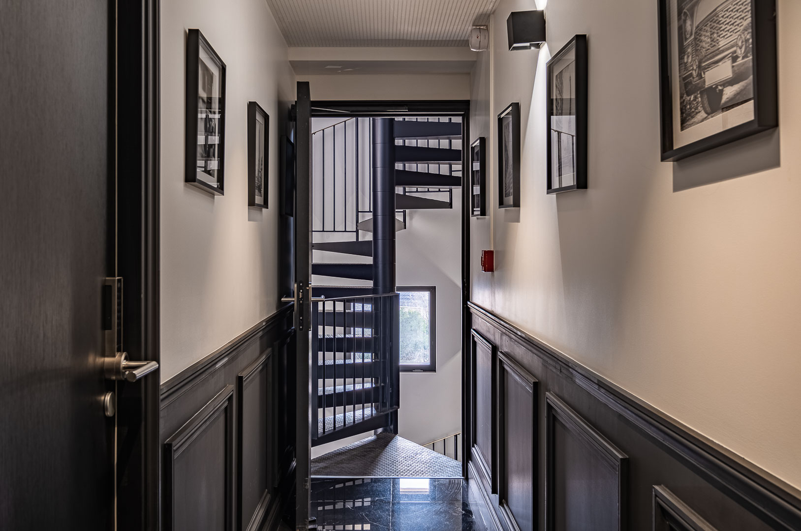Détail graphique inspiré des matières et du design de l'hôtel